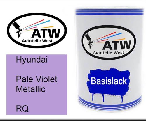 Hyundai, Pale Violet Metallic, RQ: 500ml Lackdose, von ATW Autoteile West.